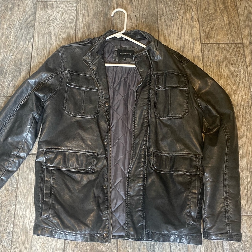 Britches Millitary Style Leather Jacket